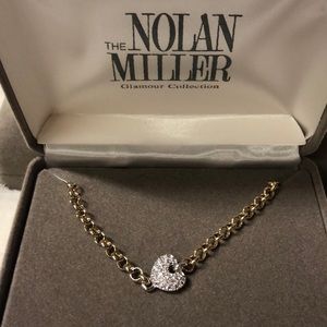 Nolan Miller Heart Ankle Bracelet NIB!